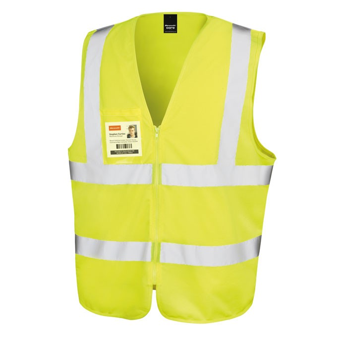 HI-VIS Veste ar ID lodziņu un rāvējslēdzēju RX202