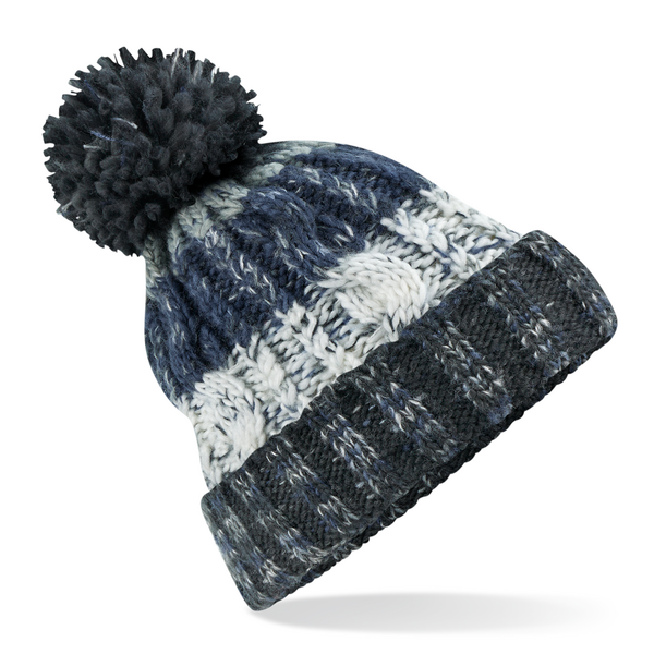 Corkscrew Pom Pom Beanie