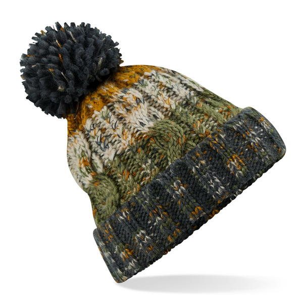 Corkscrew Pom Pom Beanie