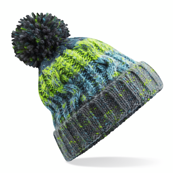 Corkscrew Pom Pom Beanie