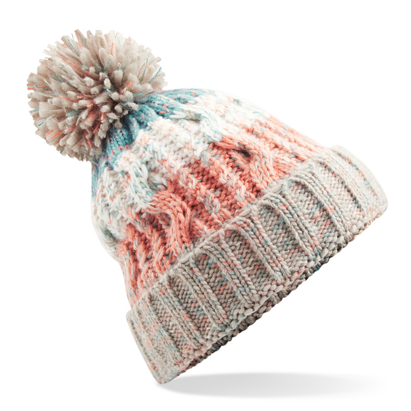 Corkscrew Pom Pom Beanie